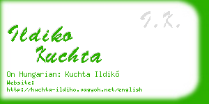 ildiko kuchta business card